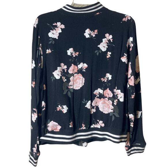 Torrid Floral Twill Bomber Jacket size 1 - Picture 6 of 7